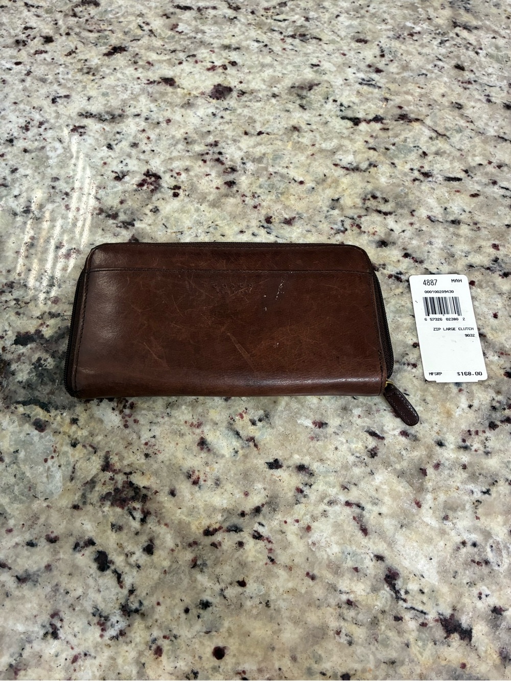 Vintage Coach brown leather, continental wallet